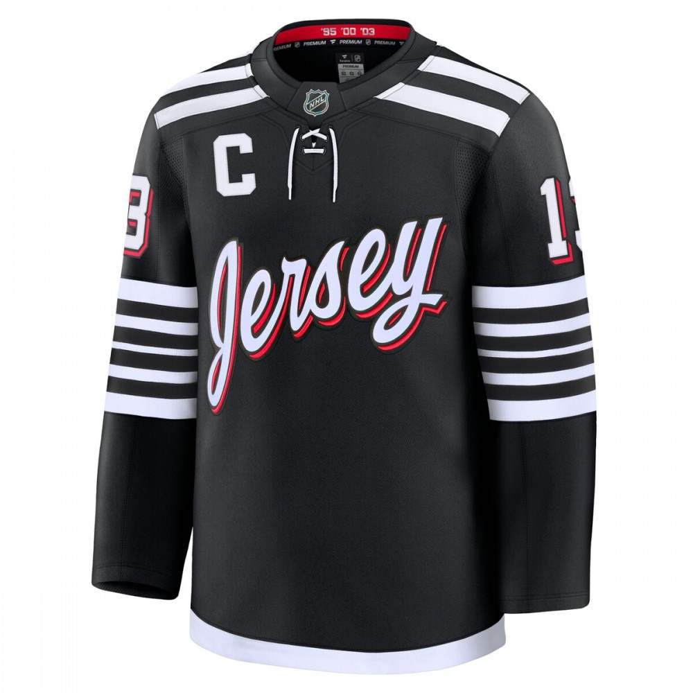 Nico Hischier New Jersey Devils Alternate Premium Jersey - Black-Pro Kit Vault | Brand New 26/27 Sports Jerseys